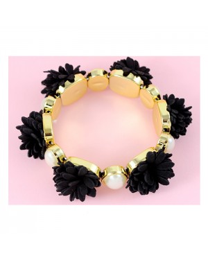 Black Flowers Bracelet